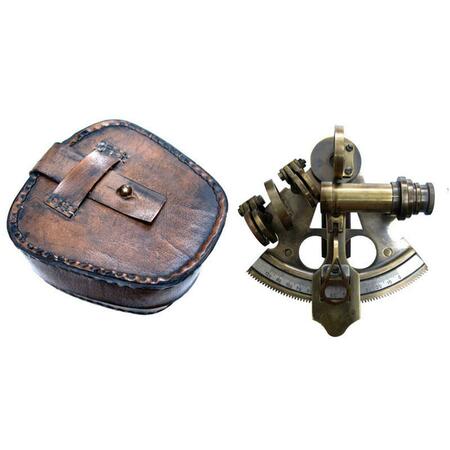 OLD MODERN HANDICRAFTS Nautical Sextant in leather case - Small ND015